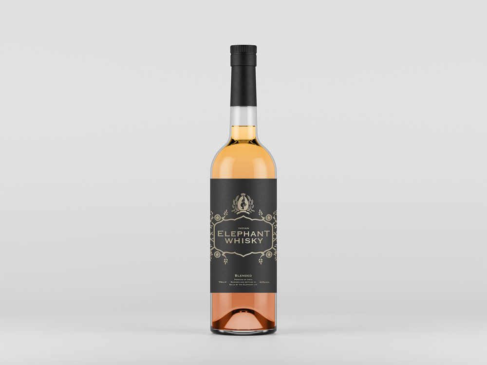 Free Liquor Bottle Mockup Front View