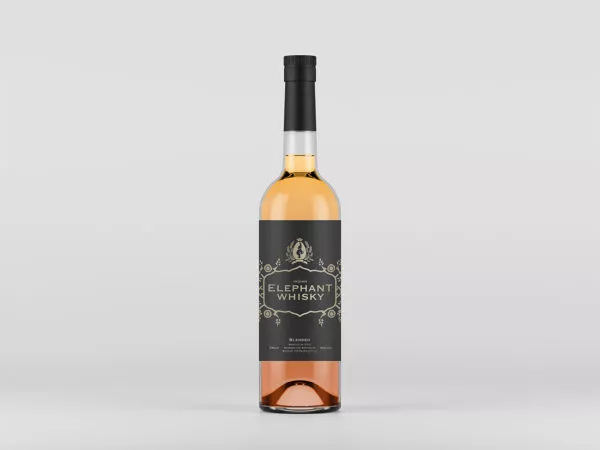 Free Liquor Bottle Mockup Front View