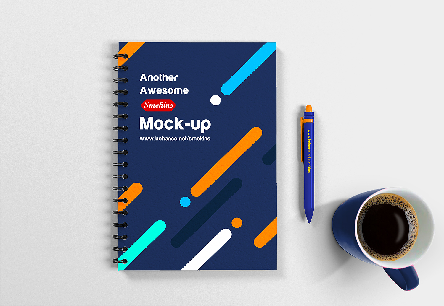 Download Free Notebook Mock-Up | Free Mockup