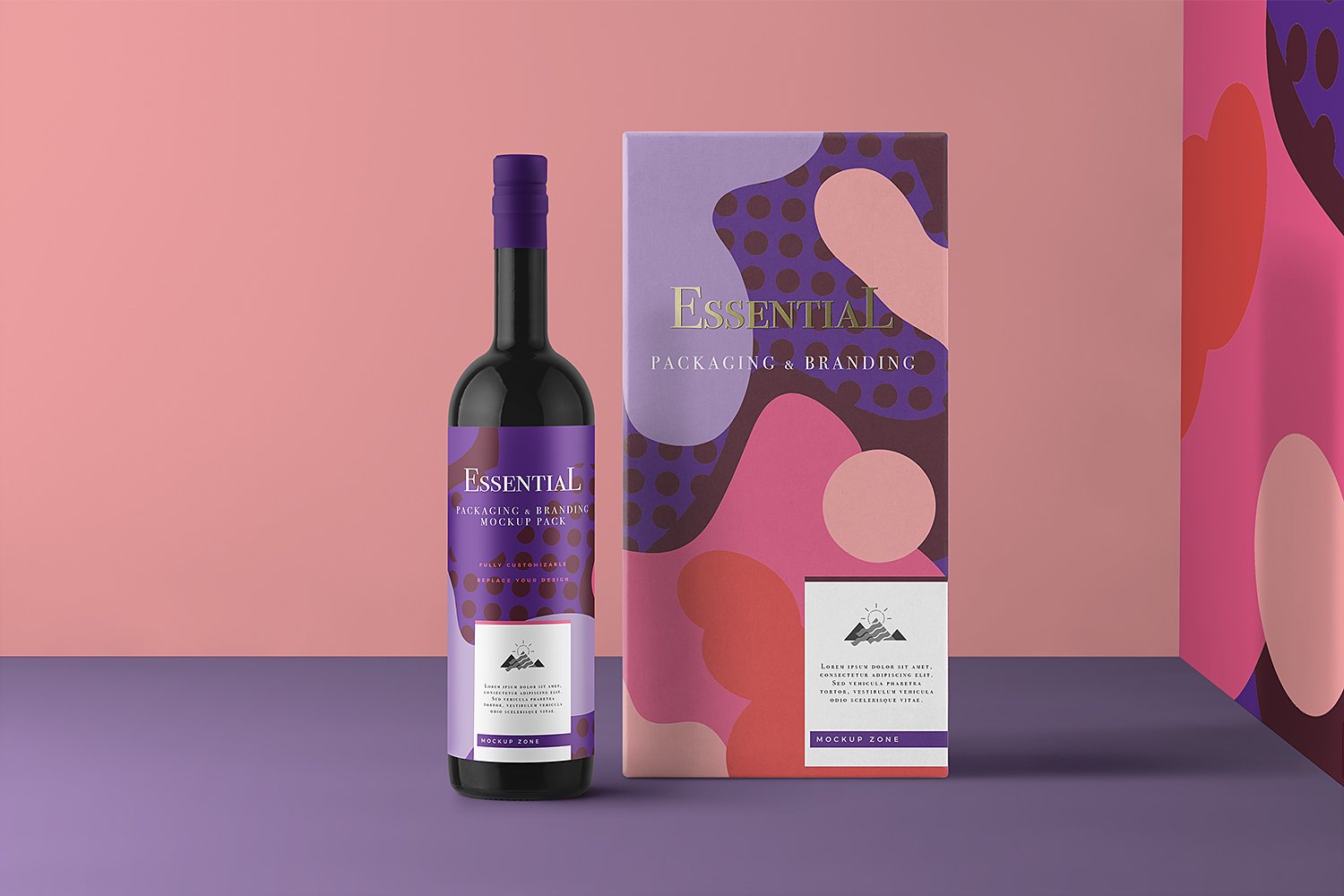 Download Free Wine Bottle and Wine Packaging Box Mockup | Free Mockup