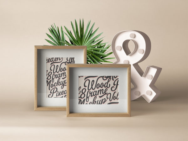 Free Wood Frame Mockup