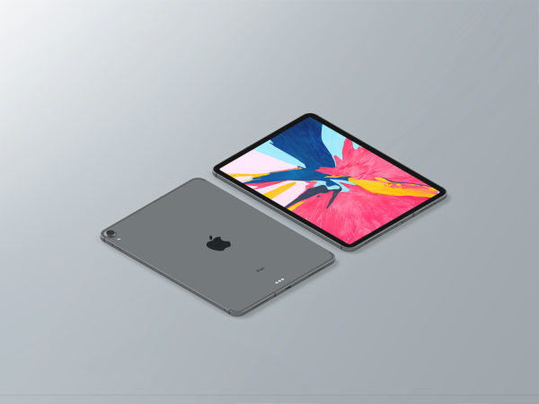 Free iPad Pro 2018 Isometric Mockup