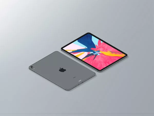 Free iPad Pro 2018 Isometric Mockup