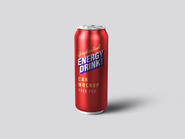 Energy Drink Tin Can PSD Mockup