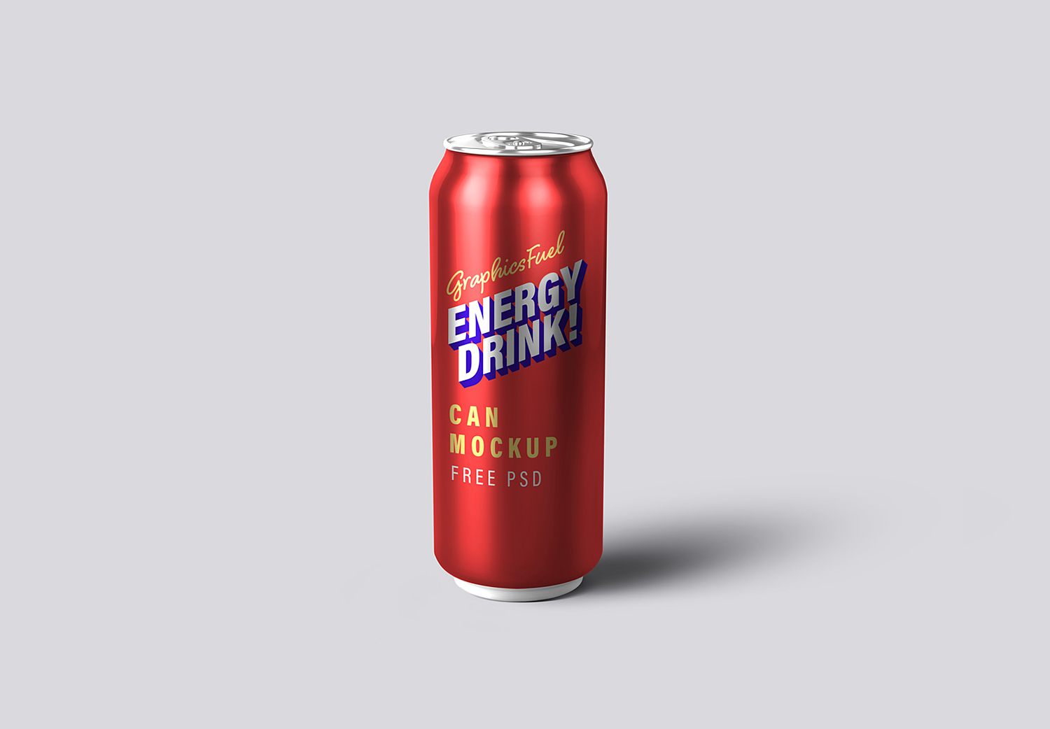 Download Energy Drink Tin Can PSD Mockup | Free Mockup