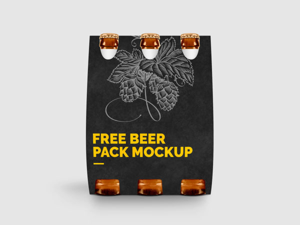 Free Beer Pack Mockup