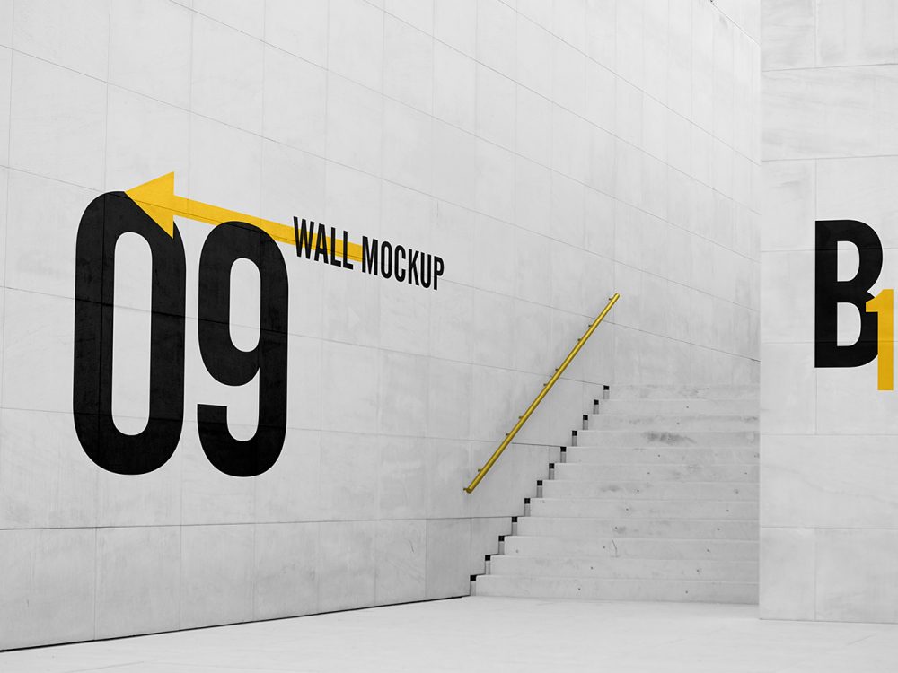 Download Free Big Wall Mockup Free Mockup