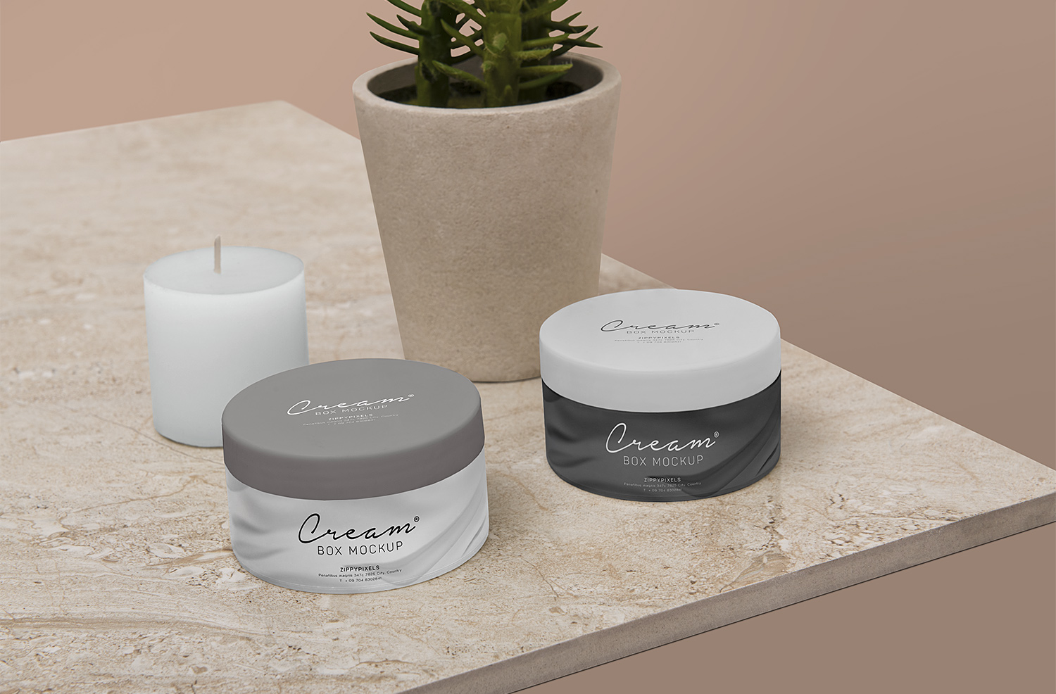 Free Cosmetic Jar Mockup | Free Mockup