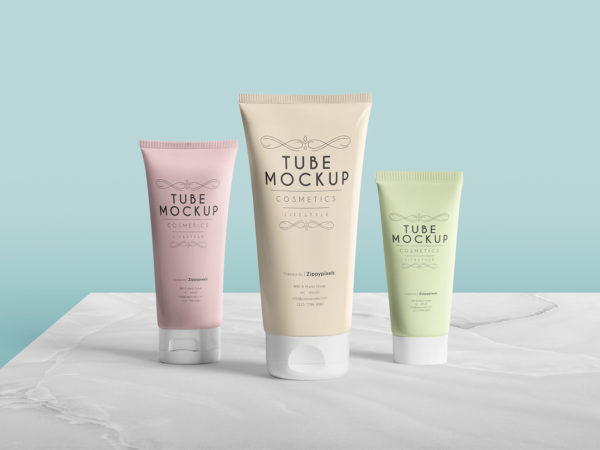 Free Cosmetics Tube Mockup Scene