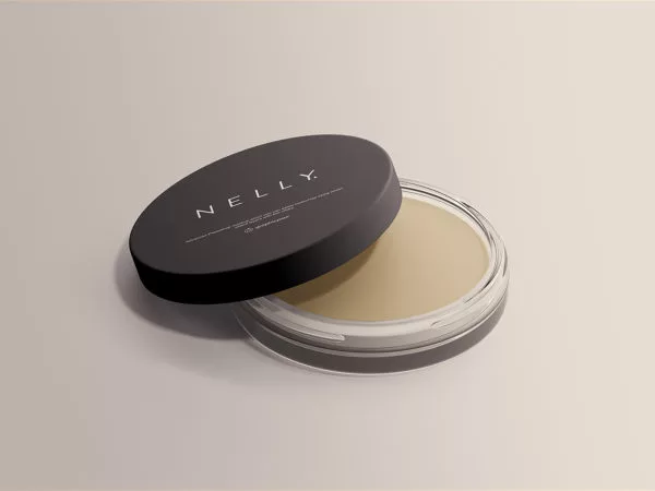 Glass Cosmetic Jar Mockup