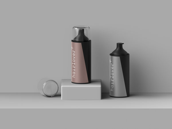 Free Hairlover Cosmetic Bottle Mockup