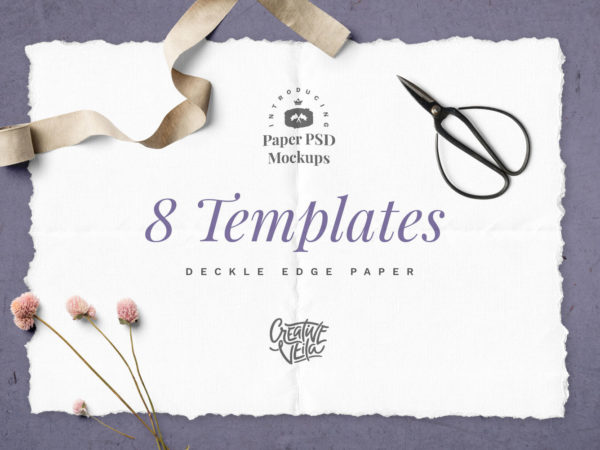 Free Hand-Made Paper Mockup Set