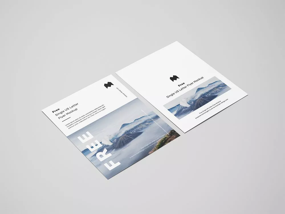 Free Single US Letter Flyer Mockup