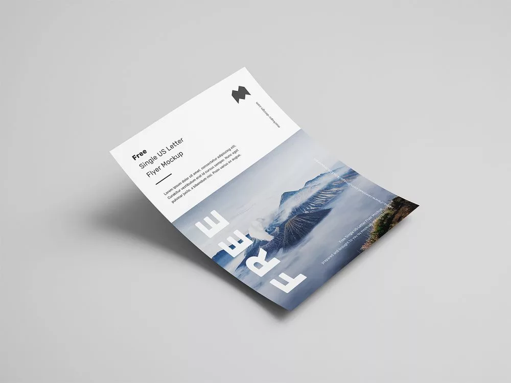 Free Single US Letter Flyer Mockup