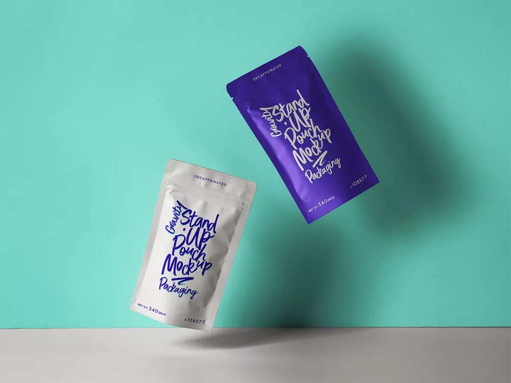 Free Stand-Up Pouch Packaging Mockup