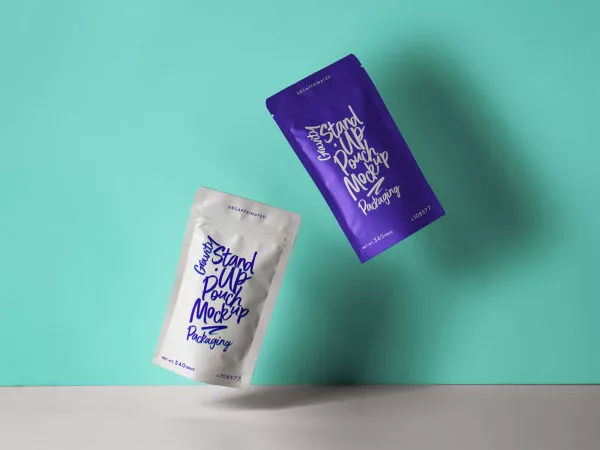 Free Stand-Up Pouch Packaging Mockup