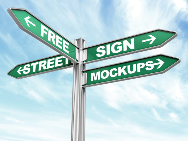 Free Street Sign Mockups