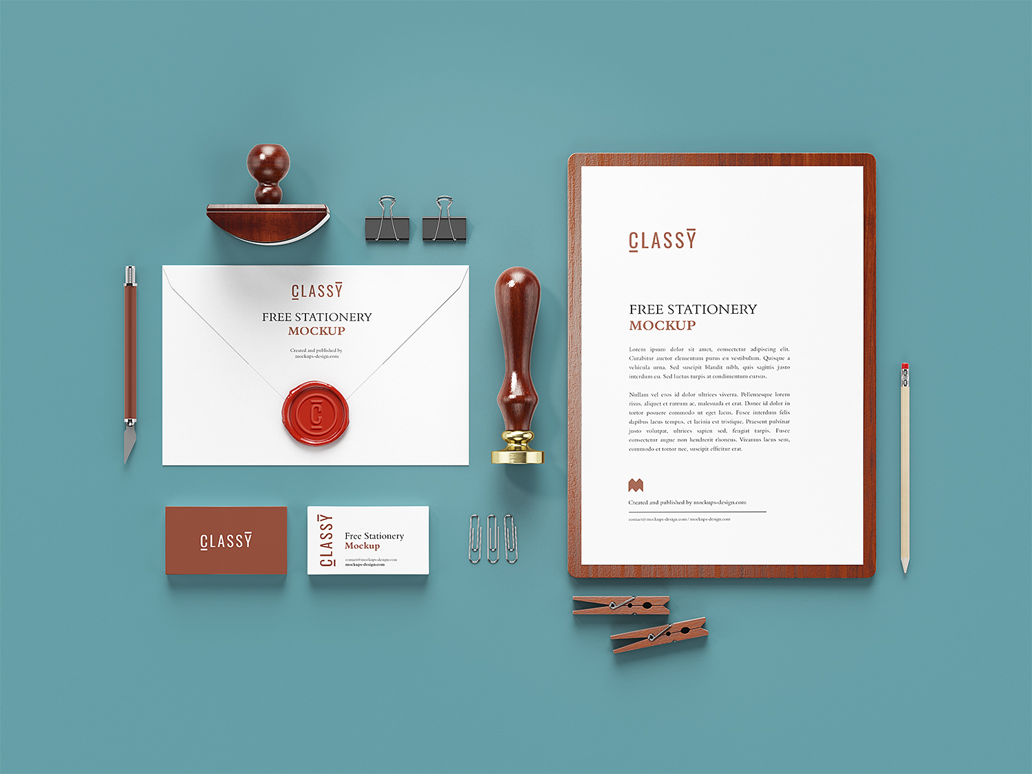 Free Branding Stationery Mockup Free Mockup