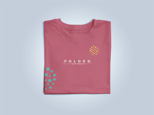 Free Folded T-Shirt Apparel Mockup