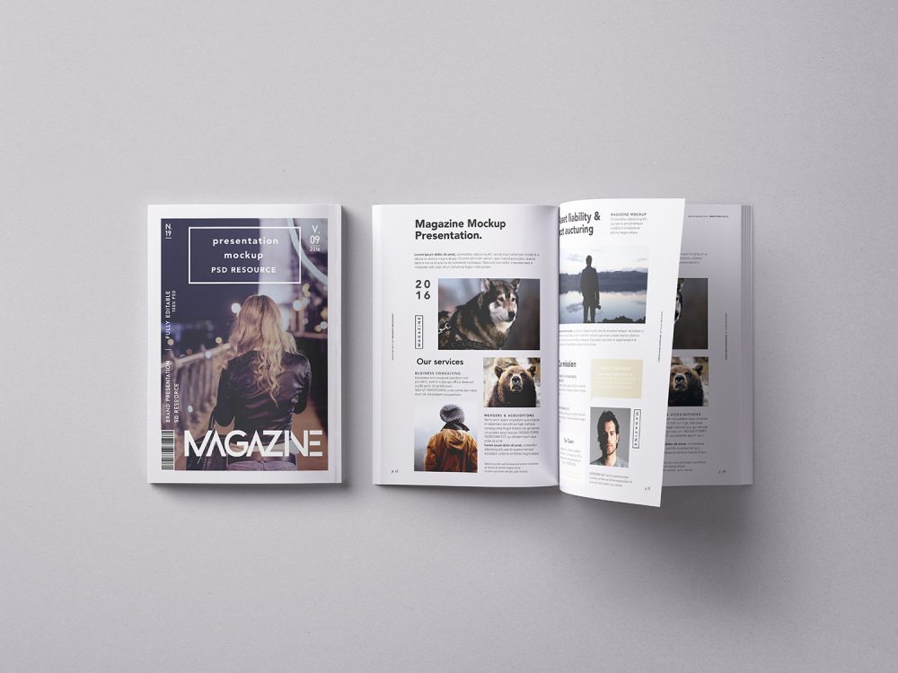 Free Magazine PSD Mockup