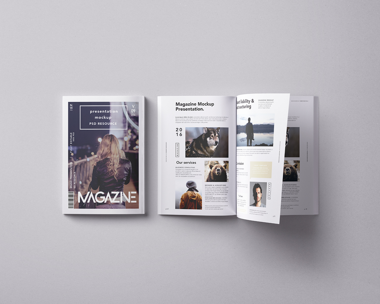 Download Free Magazine PSD Mockup | Free Mockup