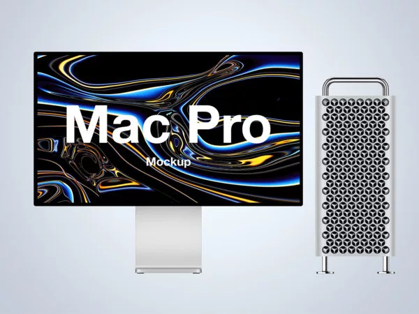 New Mac Pro with Apple Pro Display Mockup