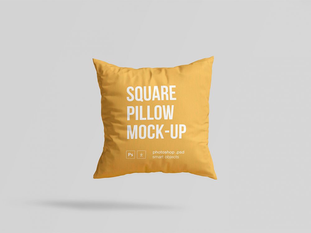 Free Square Pillow Mockup