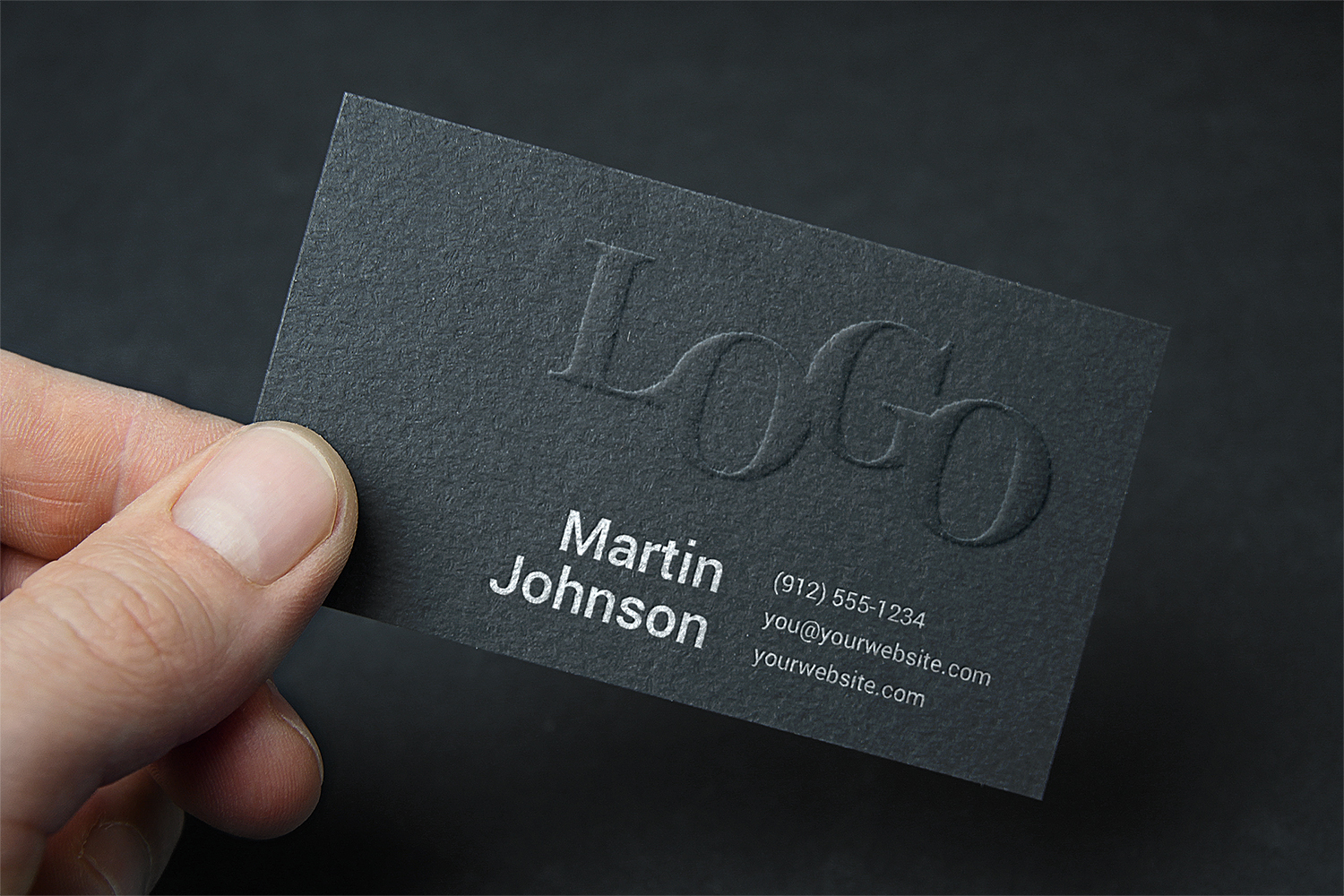 Download Free Embossed Business Card Mockup | Free Mockup