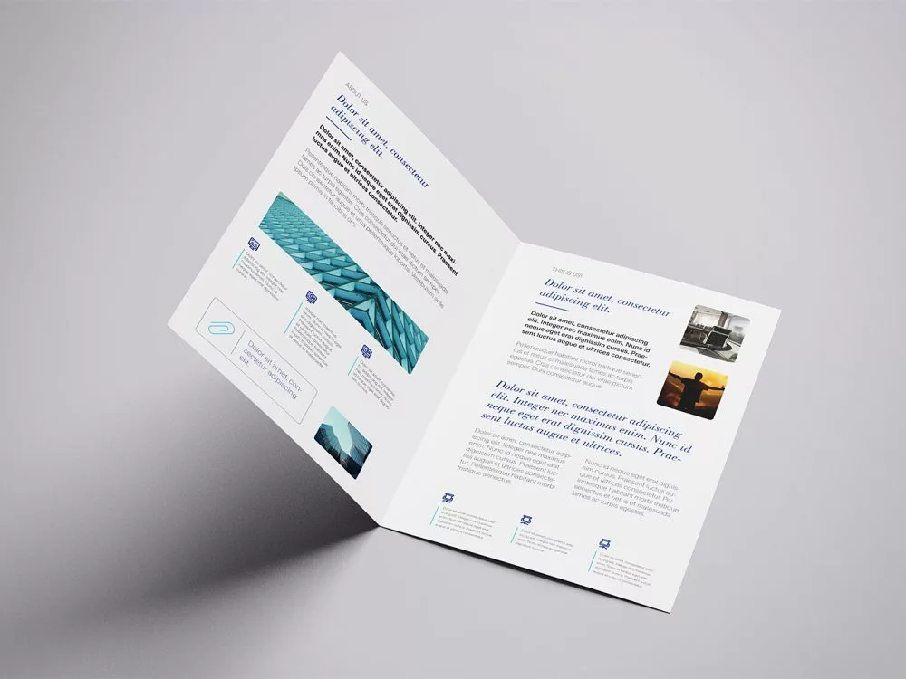 Free A4 Bifold Mockup Template