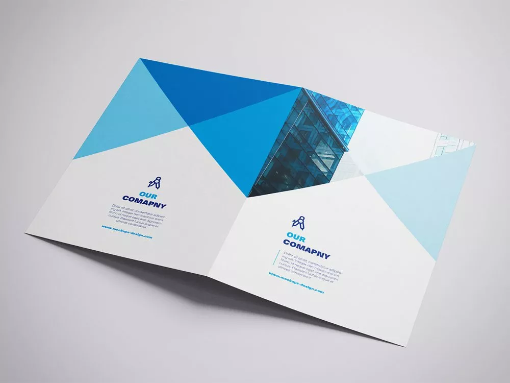 Free A4 Bifold Mockup Template