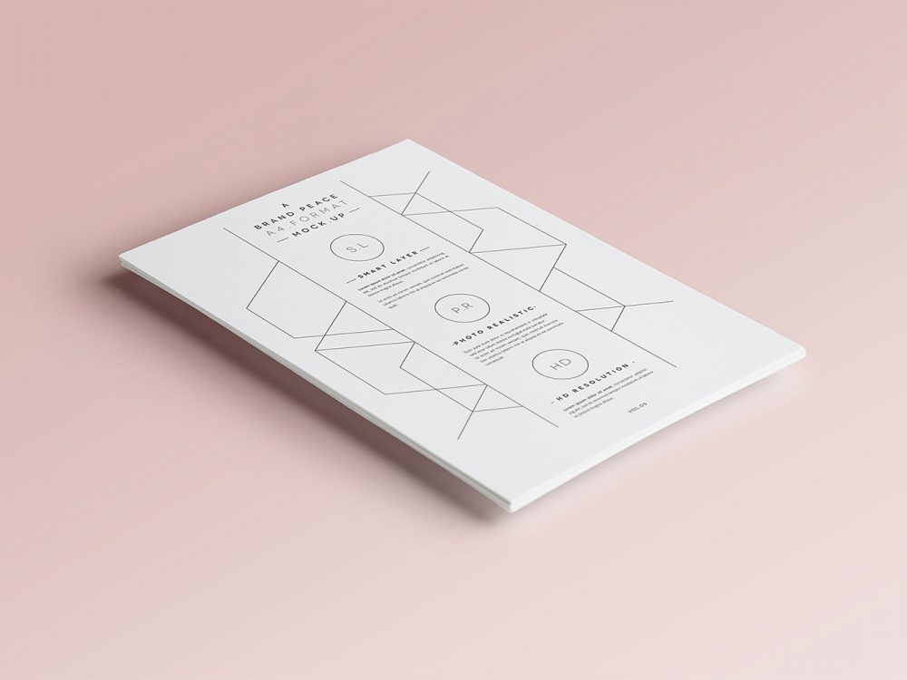 Free A4 Paper Branding Mockup