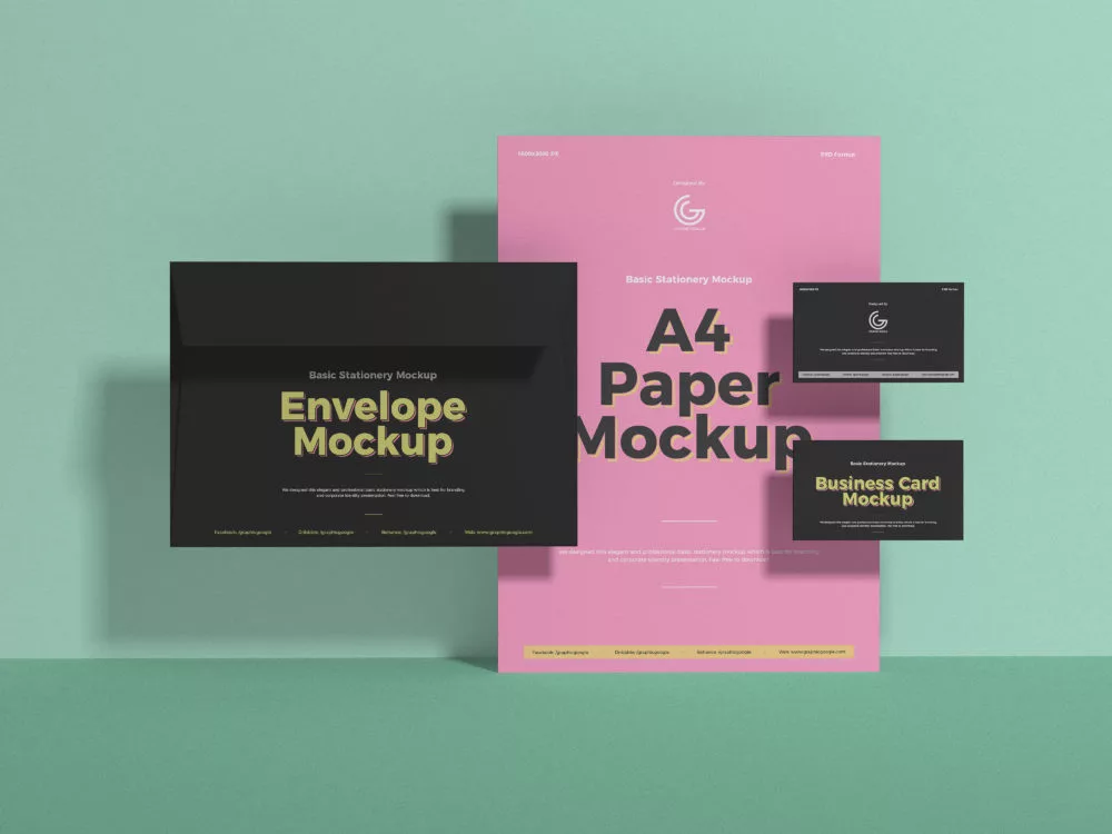 Free Basic Stationery Mockup
