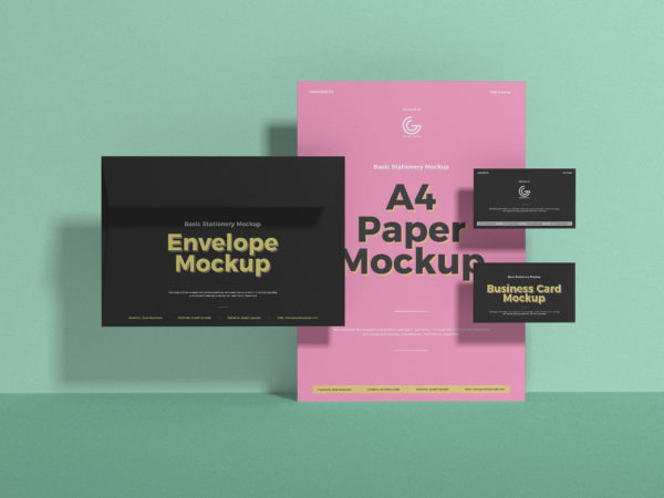 Free Basic Stationery Mockup