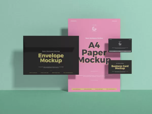 Free Basic Stationery Mockup
