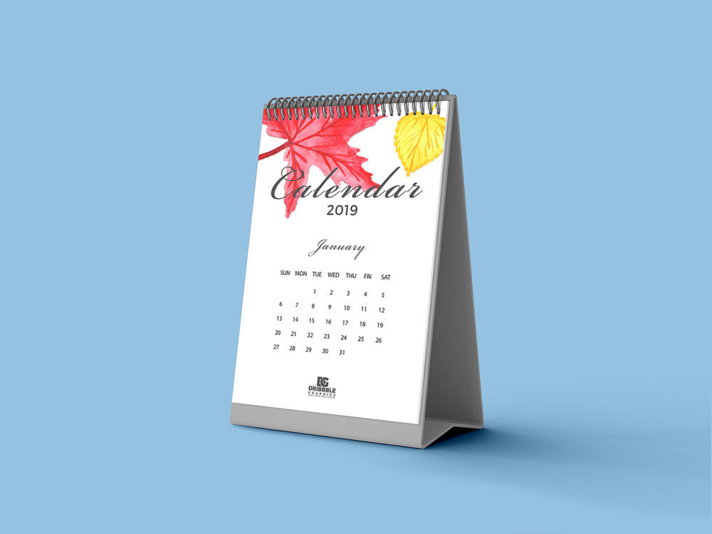 Free Desk Calendar Mockup