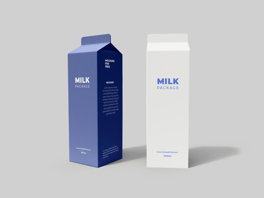 Free milk packaging mockup | free mockup