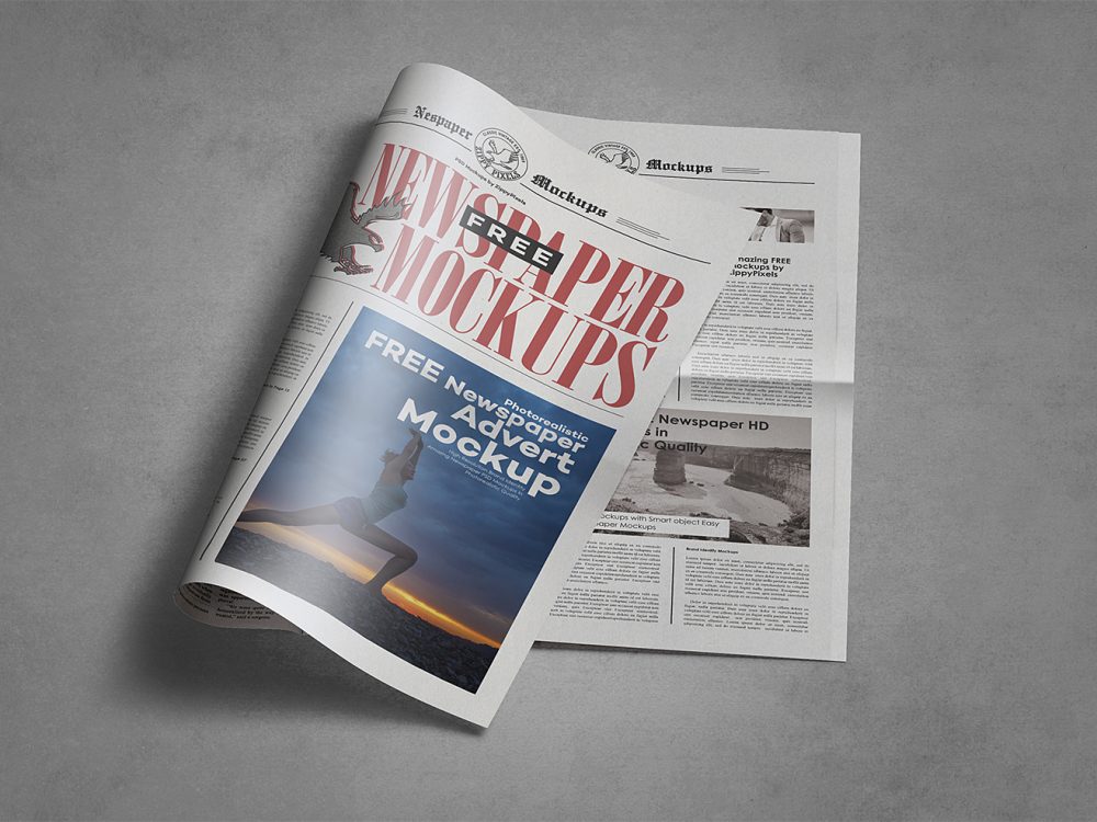 Download Free Newspaper Mockup Free Mockup