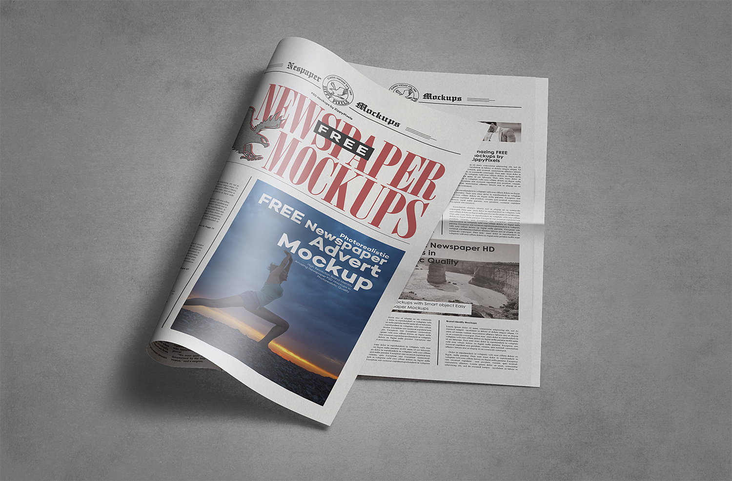 Free Newspaper Mockup | Free Mockup