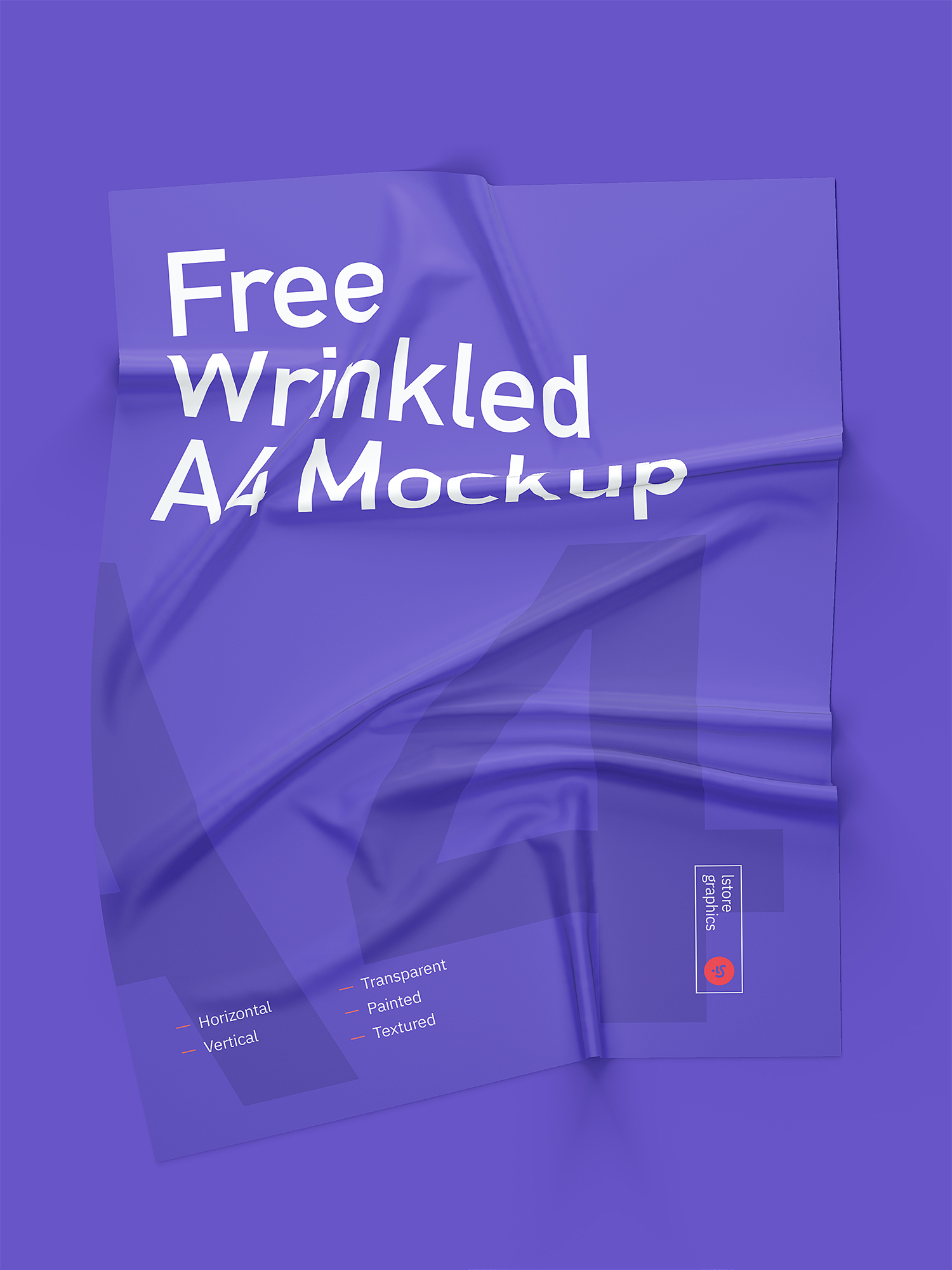 Download Wrinkled A4 Paper Free Mockup Free Mockup PSD Mockup Templates