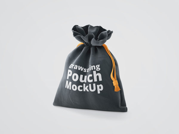 3D Drawstring Pouch Free Mockup