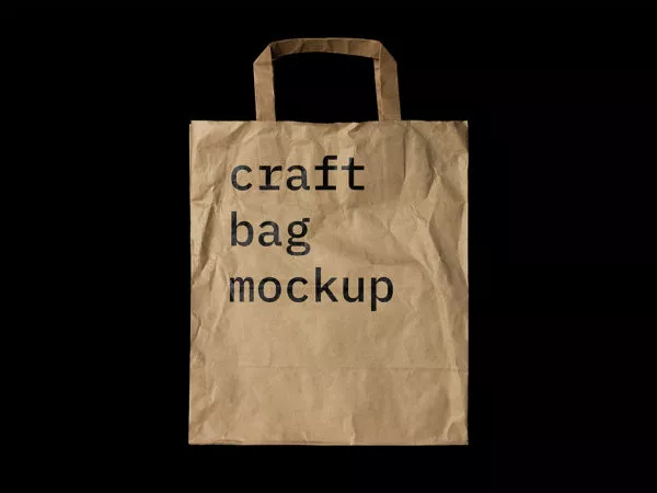 Free Craft Paper Bag Mockup