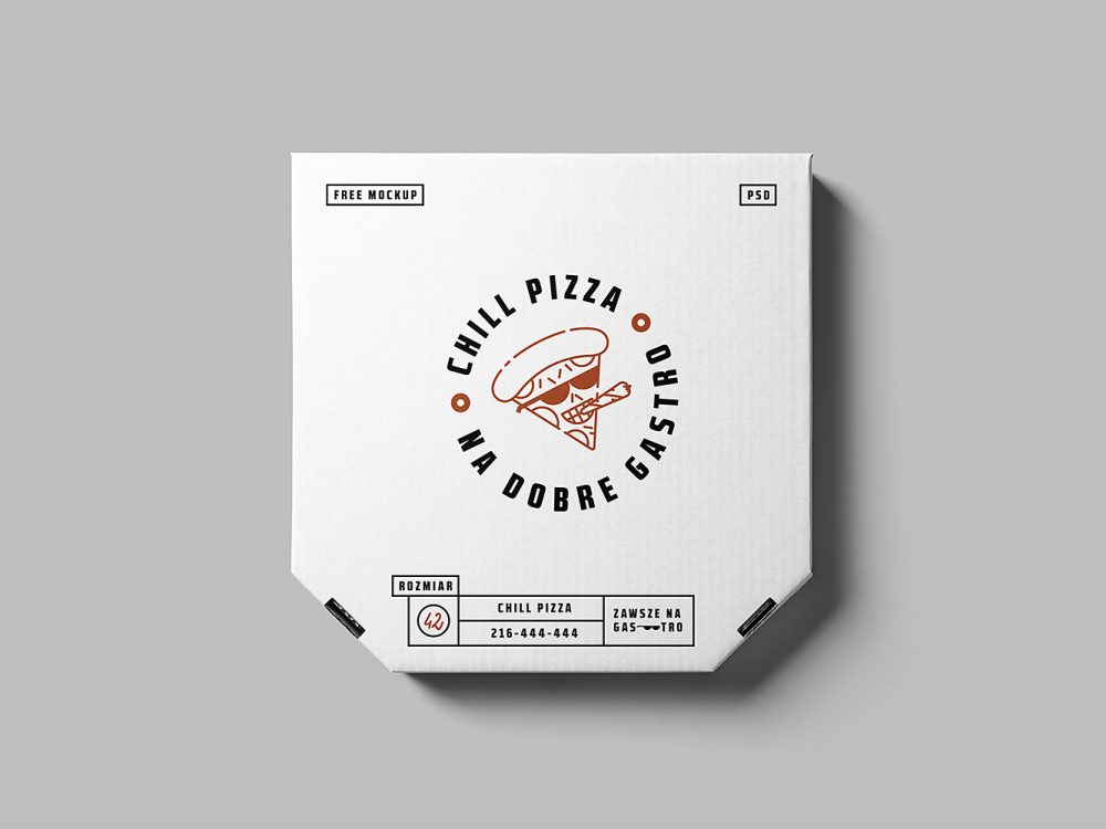 Free Pizza Box Mockup