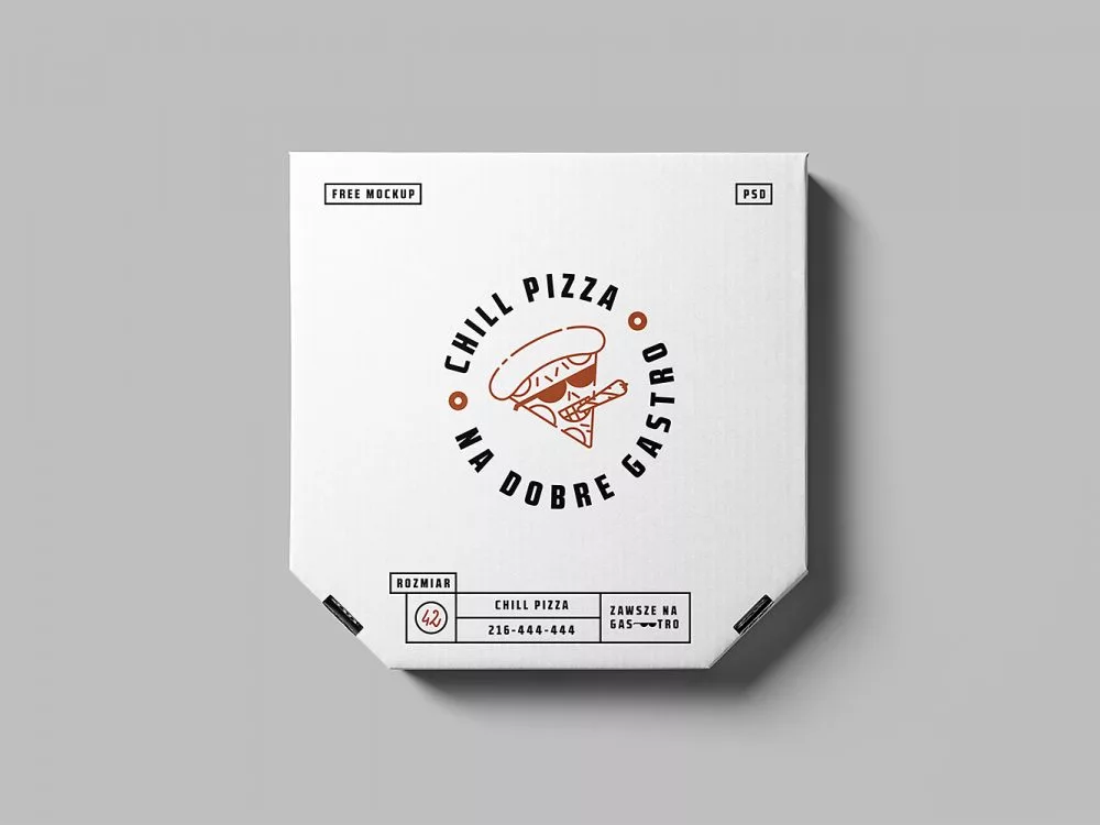 Free Pizza Box Mockup