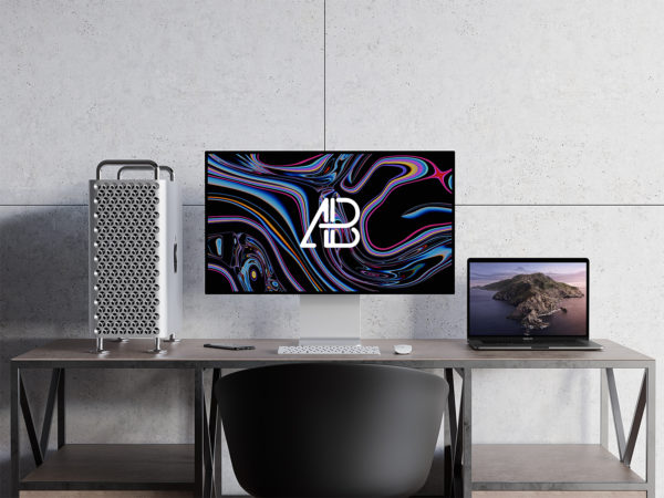 Photorealistic Mac Pro and MacBook Pro Mockup