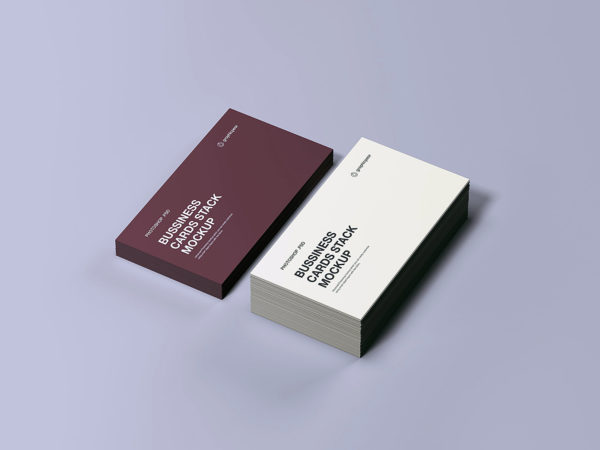 Business Cards Stack Mockup