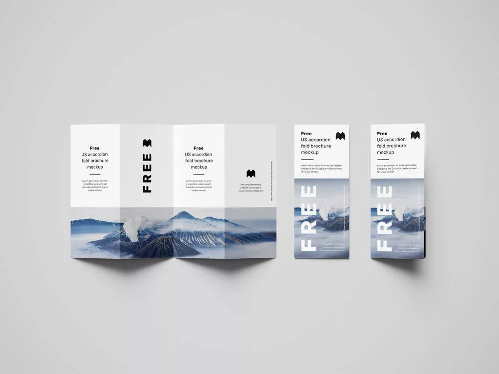 Free Accordion Brochure Mockup