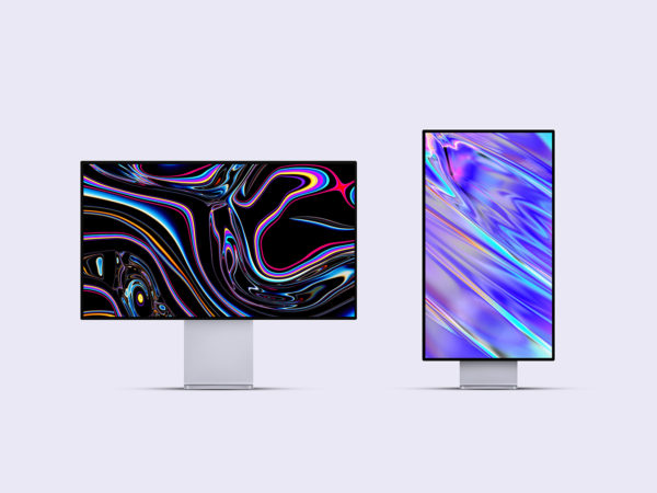 Free Apple Pro Display XDR Mac Pro Mockup PSD