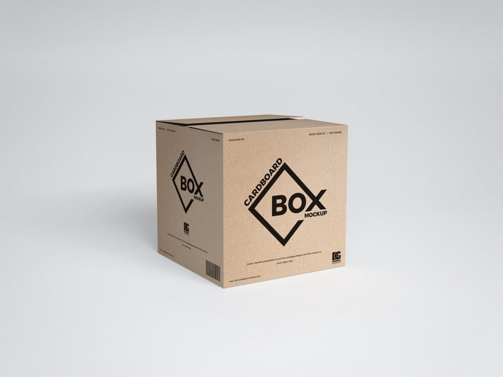 Download Free PSD Square Cardboard Box Mockup Design | Free Mockup