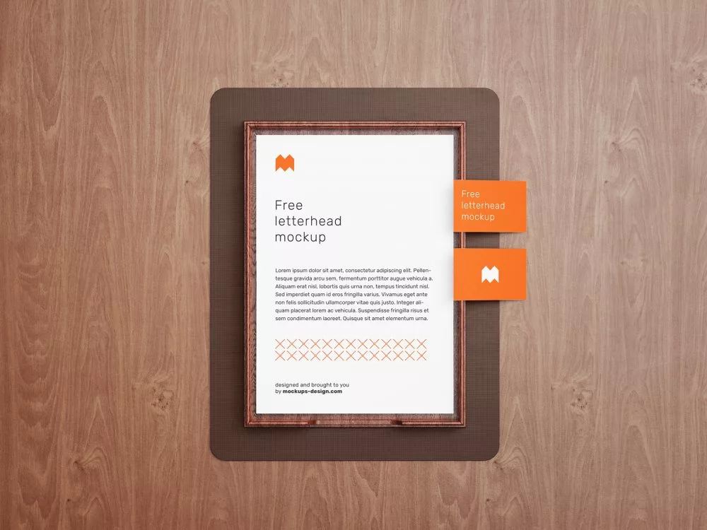 Free Stationery Letterhead Mockup