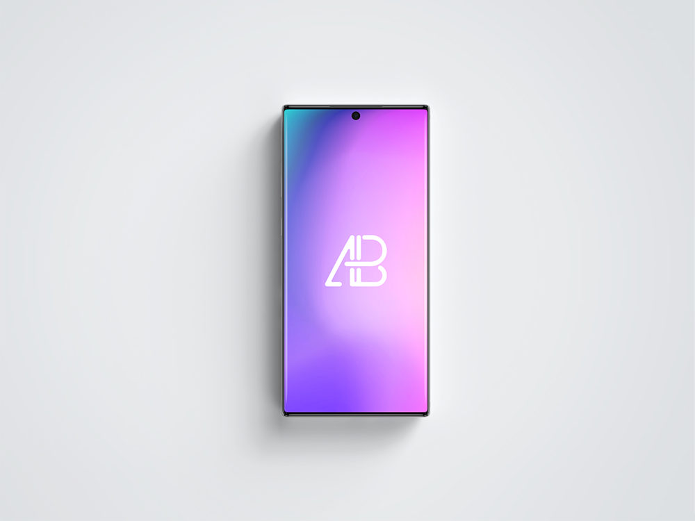 Galaxy Note 10 Pro Top View Mockup